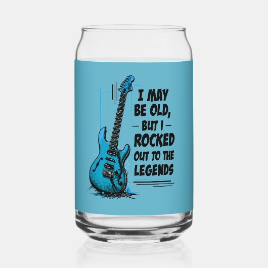 ヴィンテージギターレトロロックレジェンドノスタルジック ガラス缶 (正面)