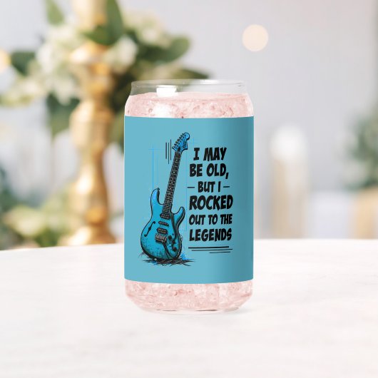 ヴィンテージギターレトロロックレジェンドノスタルジック ガラス缶 (インサイチュ (ウェディング))