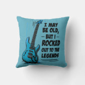 ヴィンテージギターレトロロックレジェンドノスタルジック クッション (裏面)