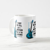 ヴィンテージギターレトロロックレジェンドノスタルジック コーヒーマグカップ (正面左)