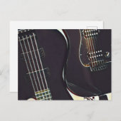 ヴィンテージギター奏者誕生日プレゼント ポストカード (正面/裏面)