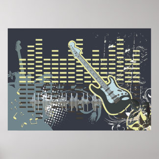 ヴィンテージギター音楽ポスター ポスター