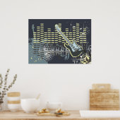 ヴィンテージギター音楽ポスター ポスター (キッチン)