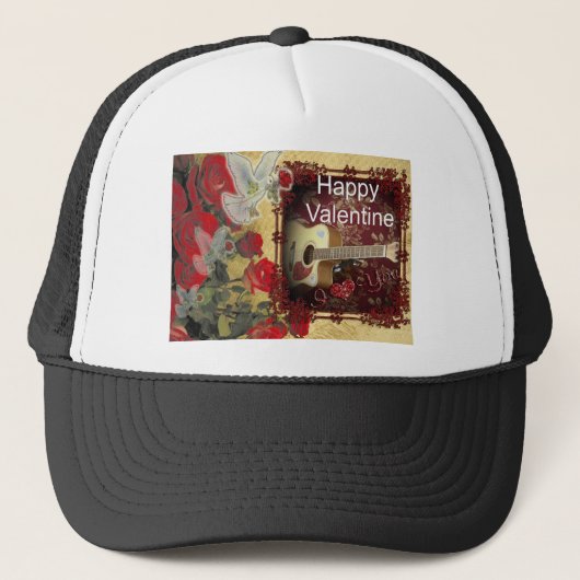 ヴィンテージギター：アフリカンブラウン美しいバレンタインデー キャップ (正面)