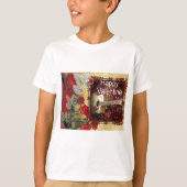 ヴィンテージギター:アフリカンブラウン美しいバレンタインデー Tシャツ (正面)