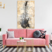 ヴィンテージギター キャンバスプリント (インサイチュ (リビング))