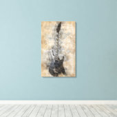 ヴィンテージギター キャンバスプリント (インサイチュ (ウッドフロア))