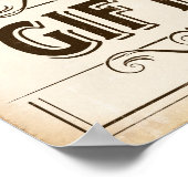 ヴィンテージギフトのサインプリント ポスター (角)