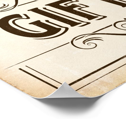 ヴィンテージギフトのサインプリント ポスター (角)