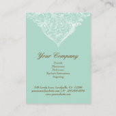 ヴィンテージギフトカード春グリーンアカンサス 割引カード (裏面)