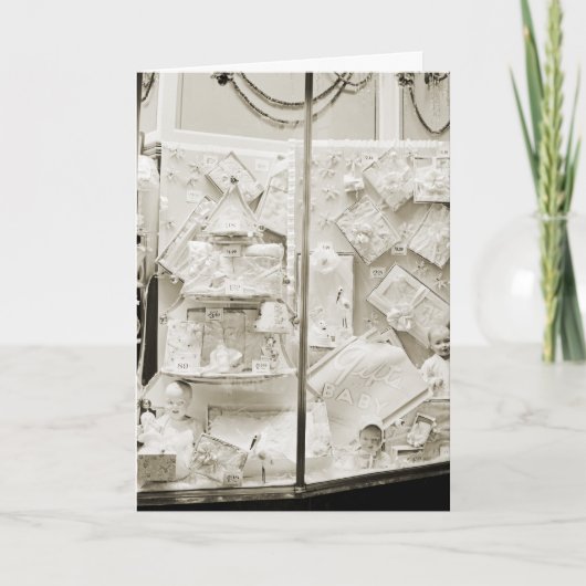 ヴィンテージギフトベビーショーウィンドウ1940's カード (正面)