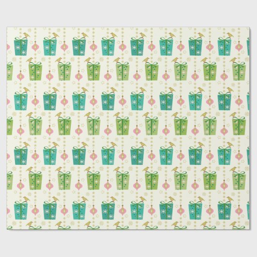 ヴィンテージギフトボックスガーランド©studioxtine ラッピングペーパー (フラット)