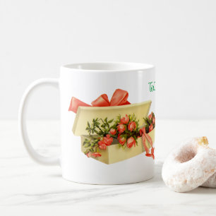 ヴィンテージギフトボックスバラ パーソナライズされた コーヒーマグカップ