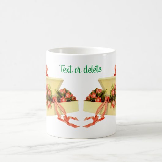ヴィンテージギフトボックスバラ パーソナライズされた コーヒーマグカップ (中央)