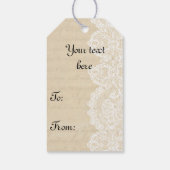 ヴィンテージギフトラベルレース付き – パーソナライズ ギフトタグ (裏面)