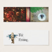 ヴィンテージギフトラベル妖精とリトルボーイ (正面&裏面)