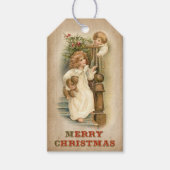 ヴィンテージギフトラベル – クリスマスデイモーニング ギフトタグ (正面)