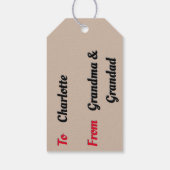 ヴィンテージギフトラベル – クリスマスデイモーニング ギフトタグ (裏面)