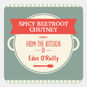 ヴィンテージギフトラベル – クリスマス スクエアシール (正面)