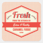 ヴィンテージギフトラベル – クリスマス スクエアシール (正面)