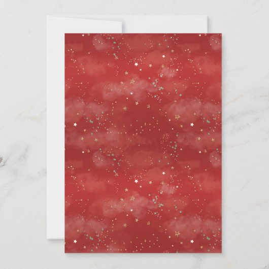 ヴィンテージギフト交換シークレットサンタクリスマス 招待状 (裏面)