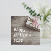 ヴィンテージギフト木製バックグラウンドラブリー誕生日 カード (スタンド正面)