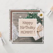 ヴィンテージギフト素朴ラブリーフローラ誕生日カード カード (正面/裏面インサイチュ)