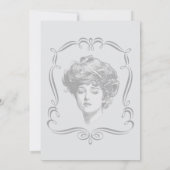 ヴィンテージギブソンガールアートパーティー 招待状 (裏面)