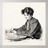 ヴィンテージギブソンガールエドワーダ書ス女手紙 ポスター (正面)