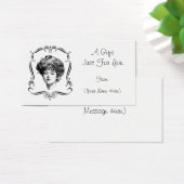 ヴィンテージギブソンガールパーソナライズされたギフトカードラベル (デスク)