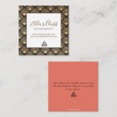 ヴィンテージギャツビーアールデコファンパターン スクエア名刺 (正面/裏面)