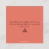 ヴィンテージギャツビーアールデコファンパターン スクエア名刺 (裏面)