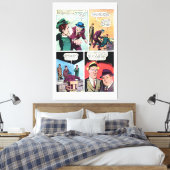 ヴィンテージギャング漫画モブボスビートアップヘンチマン キャンバスプリント (インサイチュ (寝室))
