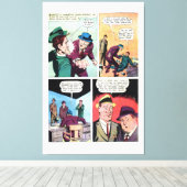 ヴィンテージギャング漫画モブボスビートアップヘンチマン キャンバスプリント (インサイチュ (ウッドフロア))