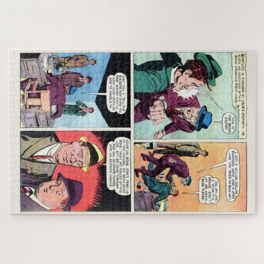 ヴィンテージギャング漫画モブボスビートアップヘンチマン ジグソーパズル (横)