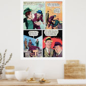 ヴィンテージギャング漫画モブボスビートアップヘンチマン ポスター (キッチン)