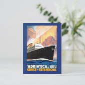 ヴィンテージギリシャとイスタンブール海ライナー旅行 ポストカード (スタンド正面)