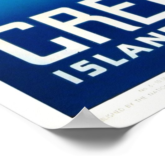 ヴィンテージギリシャのコルフアイランドトラベル ポスター (角)