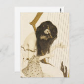 ヴィンテージギリシャのハーピスト ポストカード (正面/裏面)