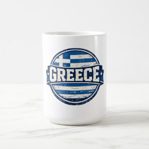 ヴィンテージギリシャの国旗バッジ コーヒーマグカップ