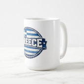 ヴィンテージギリシャの国旗バッジ コーヒーマグカップ (正面右)