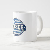 ヴィンテージギリシャの国旗バッジ ジャンボコーヒーマグカップ (正面右)