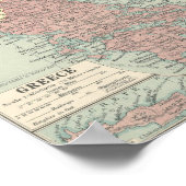 ヴィンテージギリシャの地図 ポスター (角)