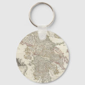 ヴィンテージギリシャの地図(1794年) キーホルダー (正面)
