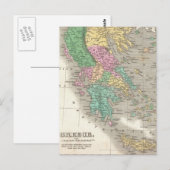 ヴィンテージギリシャの地図（1827年） ポストカード (正面/裏面)