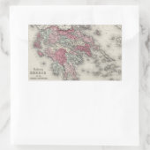 ヴィンテージギリシャの地図(1865年) 長方形シール (バッグ)