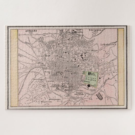 ヴィンテージギリシャの地図（1901年） ジグソーパズル (横)