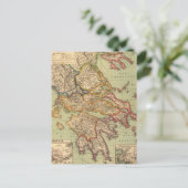 ヴィンテージギリシャの地図（1903年） ポストカード (スタンド正面)