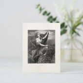 ヴィンテージギリシャの女神ダイアナアルテミス古代 ポストカード (スタンド正面)