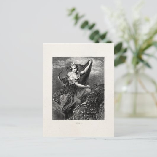 ヴィンテージギリシャの女神ダイアナアルテミス古代 ポストカード (スタンド正面)